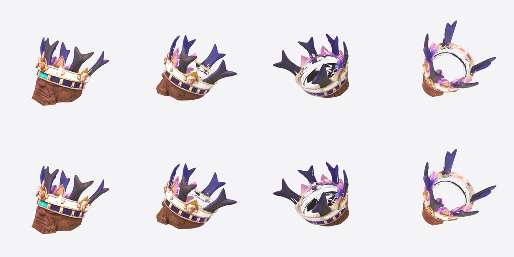 Dark Spiked Crown - four angles