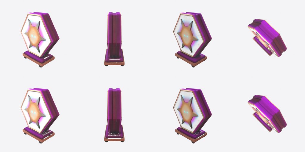 Gothic Star Mirror - four angles