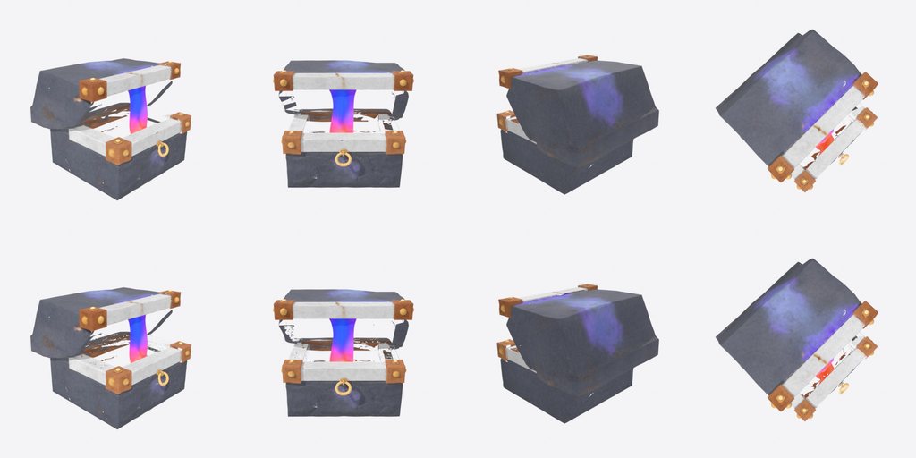 Stone Reliquary Chest - four angles