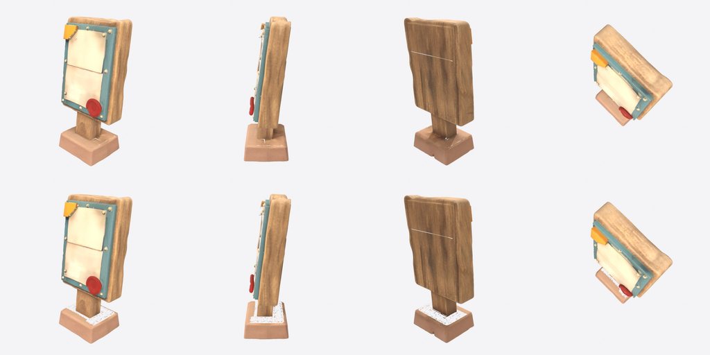 Outlaw Wanted Board - four angles