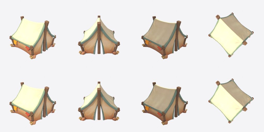 Prospectors Tent - four angles