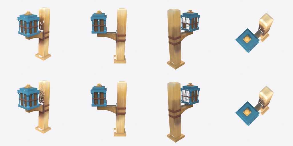 Street Lamp - four angles
