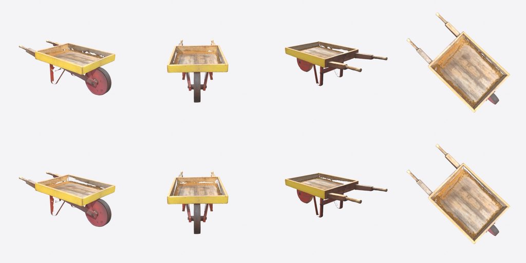 Wheelbarrow - four angles